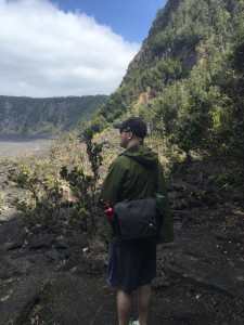 Phil hiking Kilauea Volcano